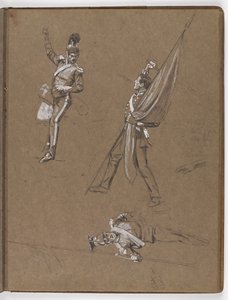 Studi per il dipinto a olio, La bandiera: Albuhera, 16 maggio 1811
