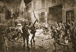 Le Guardie Coldstream a Landrecies, agosto 1914 da William Barnes Wollen