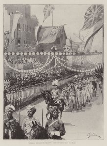 La processione reale, la carrozza di Sua Maestà che passa lungo Pall Mall da William Barnes Wollen
