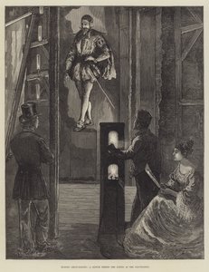 Moderna evocazione di fantasmi, uno schizzo dietro le quinte al Politecnico da William Bazett Murray