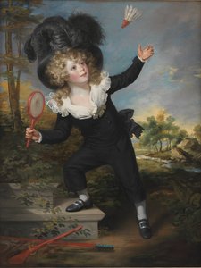 Ritratto di Kennett Dixon che gioca a volano