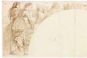 Schizzo per murale a Wallington Hall da William Bell Scott