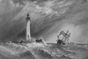 Faro di Eddystone, 1836 da William Bernard Cooke