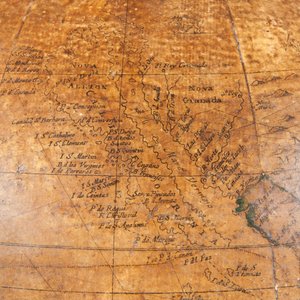 Globo terrestre inglese antico, c.1673
