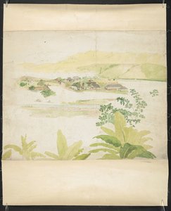 Disegno ad acquerello della tenuta Lucky Valley, Clarendon, Giamaica da William Berryman