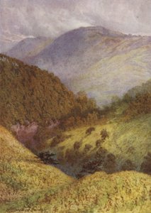 Guardando giù Chee Dale, High Tor in lontananza da William Biscombe Gardner