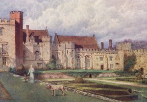 Penshurst Place dalla terrazza (litografia a colori)