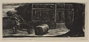 Una pietra che rotola è sempre priva di muschio, da Pastorali di Virgilio di Thornton, 1821 da William Blake