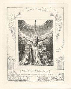 E il mio servo Giobbe pregherà per voi, 1825 da William Blake
