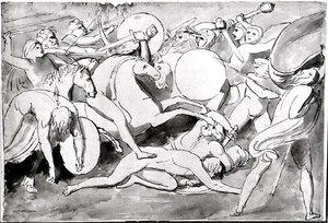 Scena di battaglia da William Blake