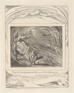 Libro di Giobbe, Tavola 13, Il Signore risponde a Giobbe dal turbine da William Blake
