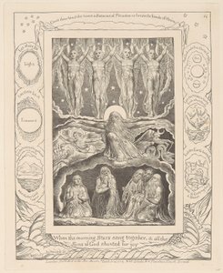 Libro di Giobbe, Tavola 14, Quando le Stelle del Mattino Cantavano Insieme da William Blake