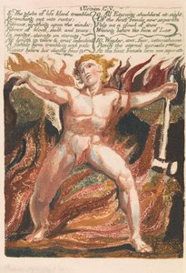 Il Primo Libro di Urizen, Tavola 15, "8. Il globo di sangue vitale tremava..." (Bentley 18)
