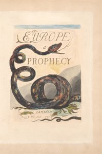 Europa. Una Profezia, Tavola 2, Pagina del Titolo