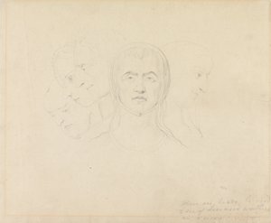 Cinque teste visionarie di donne da William Blake