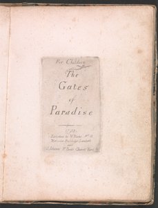 Per bambini. Le porte del paradiso, Tavola 2, Pagina del titolo da William Blake