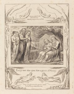 Giobbe Accetta la Carità da William Blake