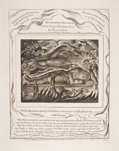 I sogni malvagi di Giobbe, dalle Illustrazioni del Libro di Giobbe da William Blake
