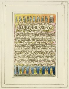 Giovedì Santo: tavola 18 da Songs of Innocence and of Experience (copia R) c.1802-08 da William Blake