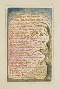 Una bambina perduta: tavola 51 da Songs of Innocence and of Experience (copia AA) c.1815-26 da William Blake