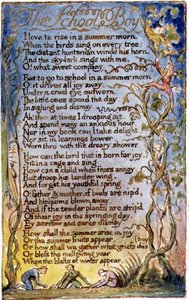 Il Ragazzo della Scuola: tavola 53 da Songs of Innocence and of Experience (copia AA) c.1815-26