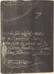 Ristampa da frammento di lastra annullata per "Una Profezia" da William Blake