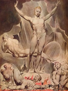 Satana Risveglia gli Angeli Ribelli da William Blake