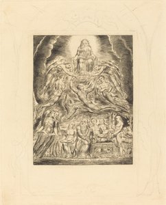 Satana davanti al trono di Dio da William Blake