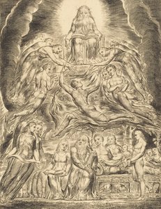 Satana davanti al trono di Dio da William Blake