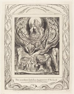 Satana che esce dalla presenza del Signore da William Blake