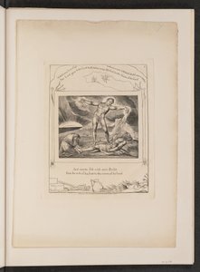 Satana colpisce Giobbe con piaghe da William Blake
