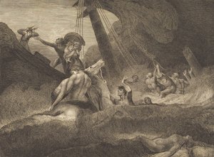 Schizzo di un naufragio da William Blake