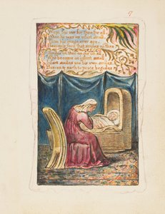 Songs of Innocence and of Experience: Cradle Song seconda lastra: Wept for me..., ca. 1825 da William Blake