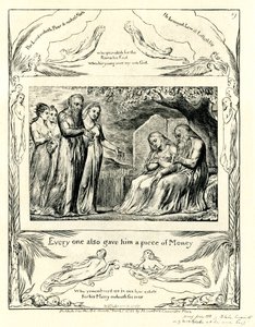 Il libro di Giobbe 42:11 illustrato da William Blake