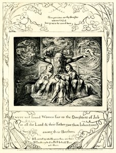 Il libro di Giobbe 42:15 illustrato da William Blake da William Blake