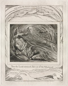 Il Libro di Giobbe: Tav. 13, Allora il Signore rispose a Giobbe dal turbine da William Blake