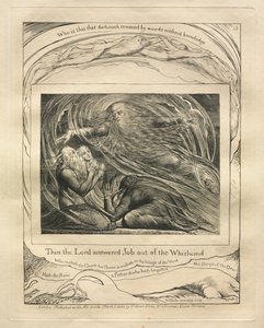 Il Libro di Giobbe: Pl. 13, Allora il Signore rispose a Giobbe dal turbine, 1825 da William Blake