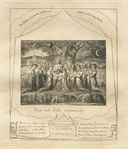 Il libro di Giobbe: Tav. 1, Così fece Giobbe continuamente da William Blake
