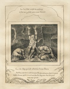 Il Libro di Giobbe: Tav. 8, Perisca il giorno in cui nacqui, 1825