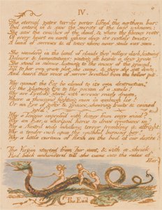 Il libro di Thel, Tavola 8, "IV. / Le porte eterne..." da William Blake