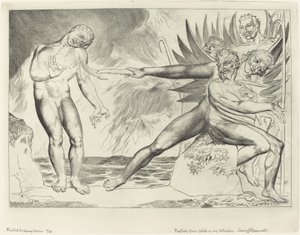 Il cerchio dei funzionari corrotti; i diavoli che tormentano Ciampolo da William Blake
