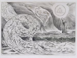 Il cerchio dei lussuriosi, illustrazioni della Divina Commedia di Dante da William Blake