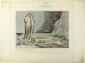 Il cerchio dei traditori; il piede di Dante che colpisce Bocca degli Abbate. Inferno, canto XXXII
