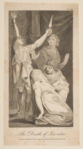 La morte di Lucrezia, da Allens New and Impartial Roman History da William Blake