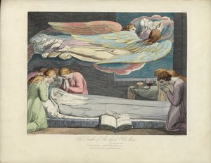 La morte del buon vecchio, illustrazione da "La tomba" di Robert Blair, incisa da Louis Schiavonetti da William Blake