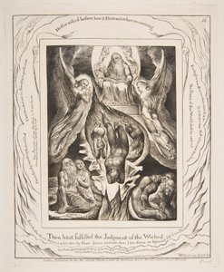 La caduta di Satana, dalle Illustrazioni del Libro di Giobbe da William Blake