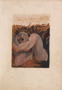 Il Primo Libro di Urizen, Tavola 10, 12- Los ululava in uno stupore cupo.... (Bentley 7) da William Blake