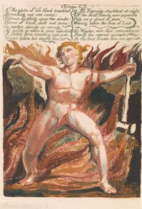 Il Primo Libro di Urizen, Tavola 15, "8. Il globo di sangue vitale tremava..." (Bentley 18) da William Blake