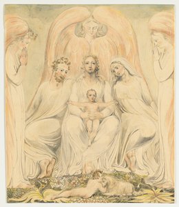 La Sacra Famiglia (conosciuta anche come Cristo nel grembo della Verità) da William Blake