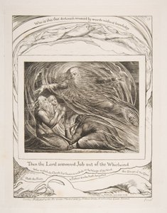 Il Signore risponde a Giobbe dal turbine, da Illustrazioni del Libro di Giobbe, 1825-26 da William Blake